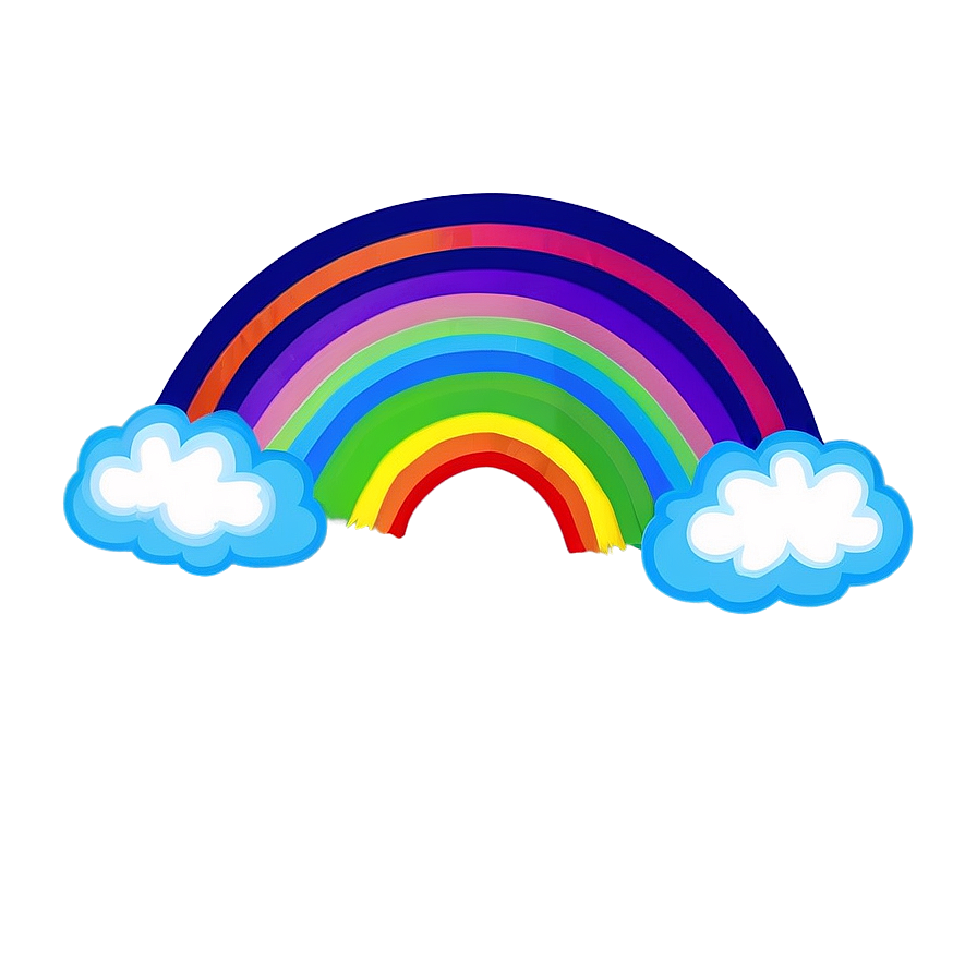 Colorful Rainbow Drawing Png Uwv31 PNG Image