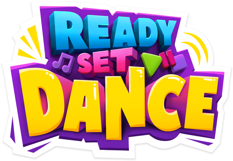 Colorful Ready Set Dance Logo PNG Image