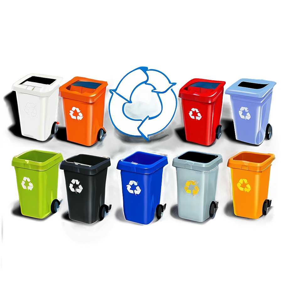 Colorful Recycle Bin Png 5 PNG Image