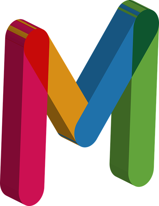 Colorful Ribbon Letter M Logo PNG Image