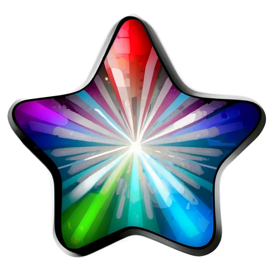 Colorful Rounded Star Png 20 PNG Image