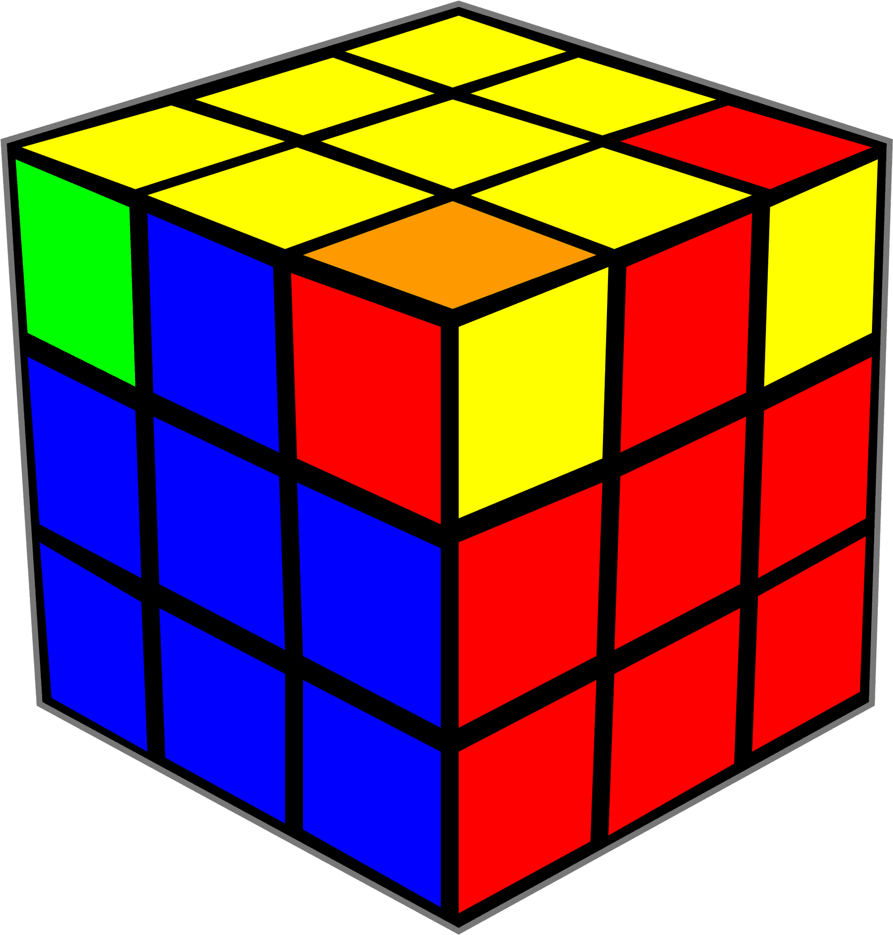 Colorful Rubiks Cube Illustration PNG Image