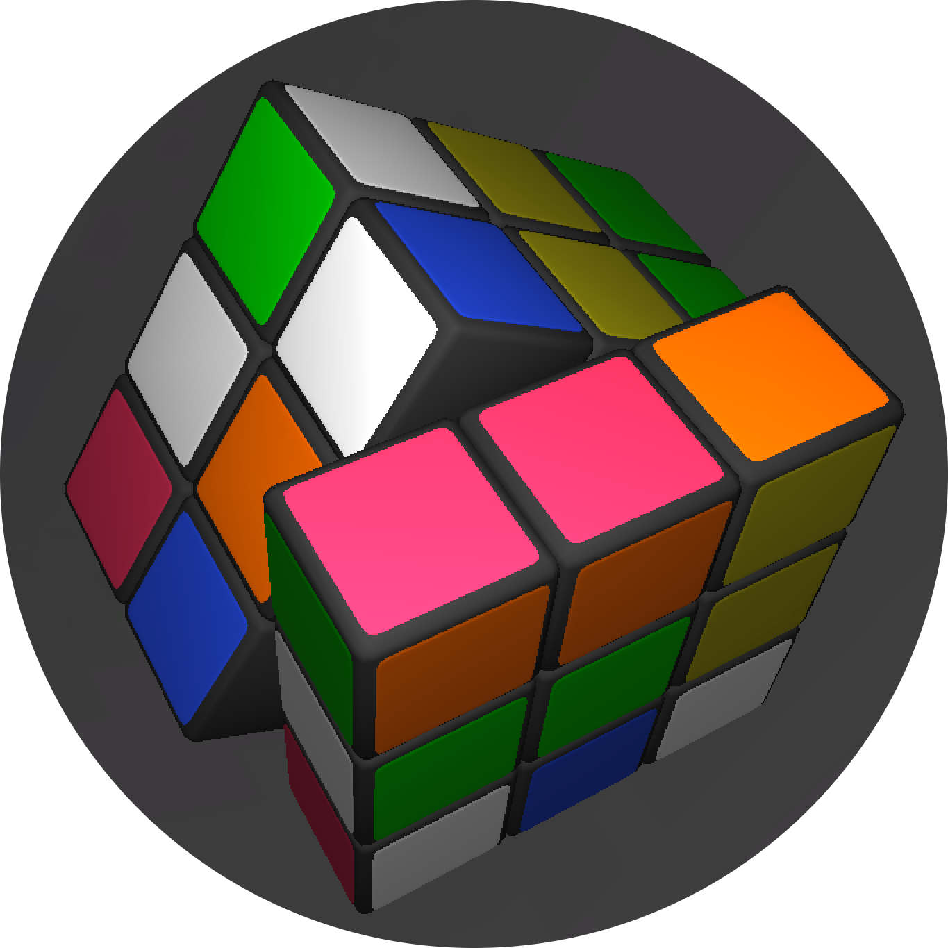 Colorful Rubiks Cube Illustration PNG Image