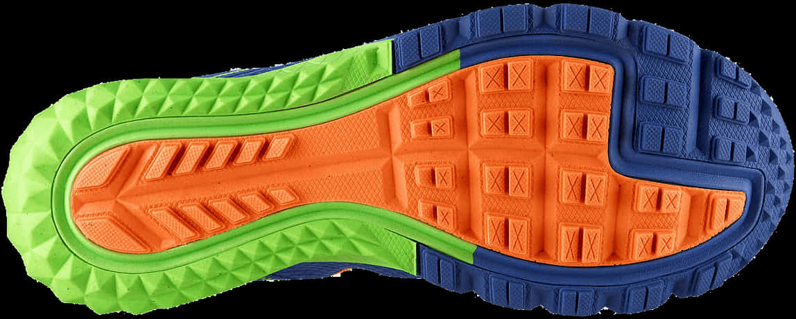 Colorful Running Shoe Sole PNG Image