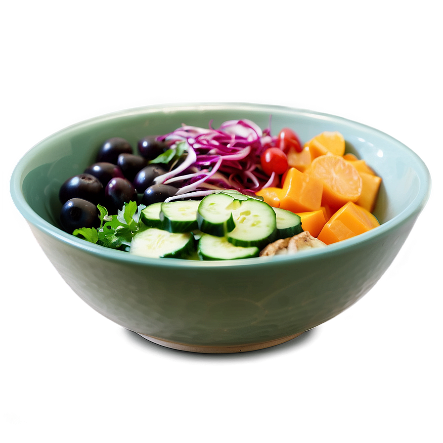 Colorful Salad Bowl Set Png Cni13 PNG Image