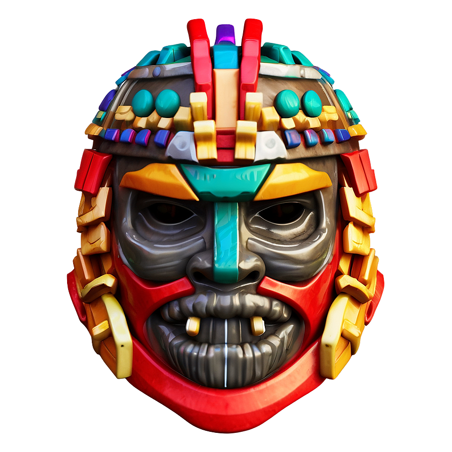 Colorful Samurai Helmet Png Noc PNG Image