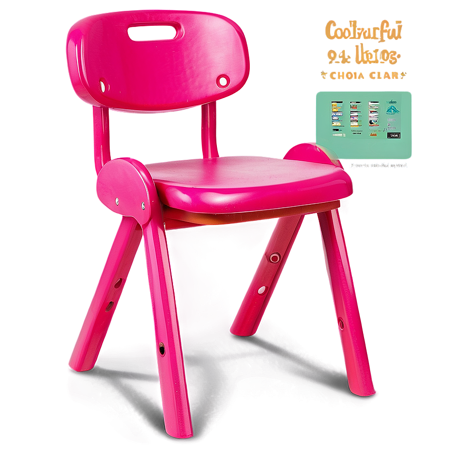 Colorful School Chair Png Cnb PNG Image