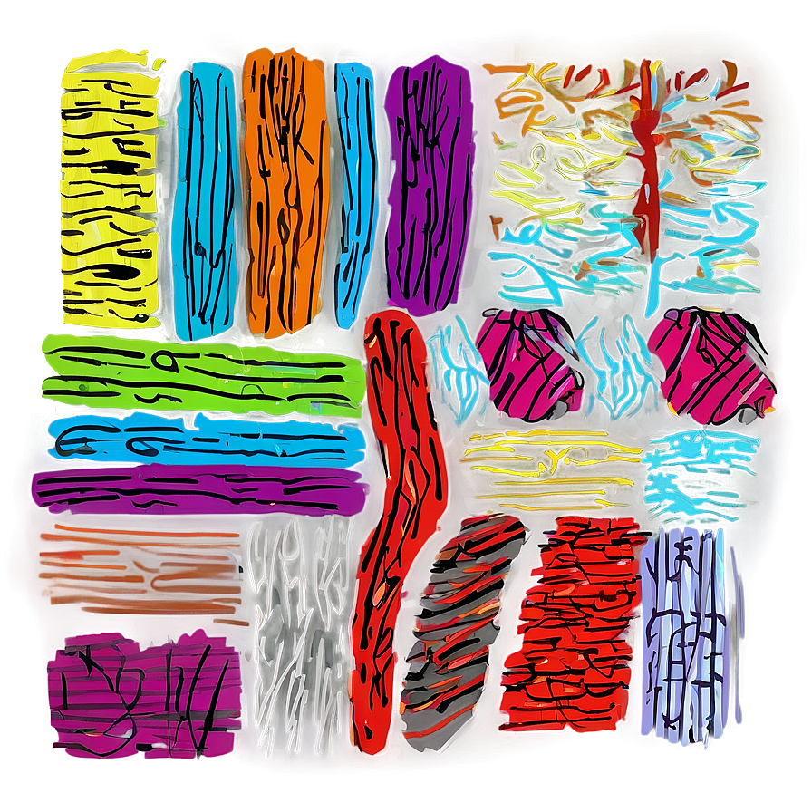 Colorful Scribble Patterns Png Yvj PNG Image