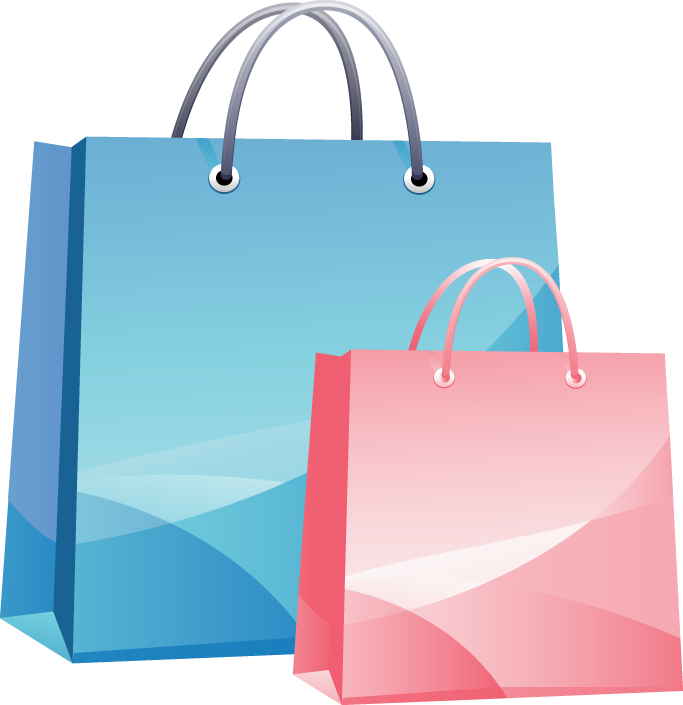 Colorful Shopping Bags Illustration PNG Image