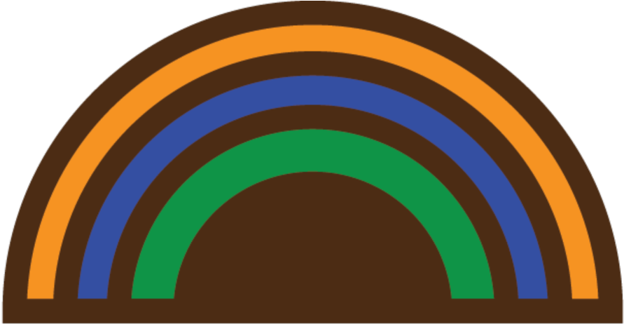 Colorful Simplified Rainbow Art PNG Image