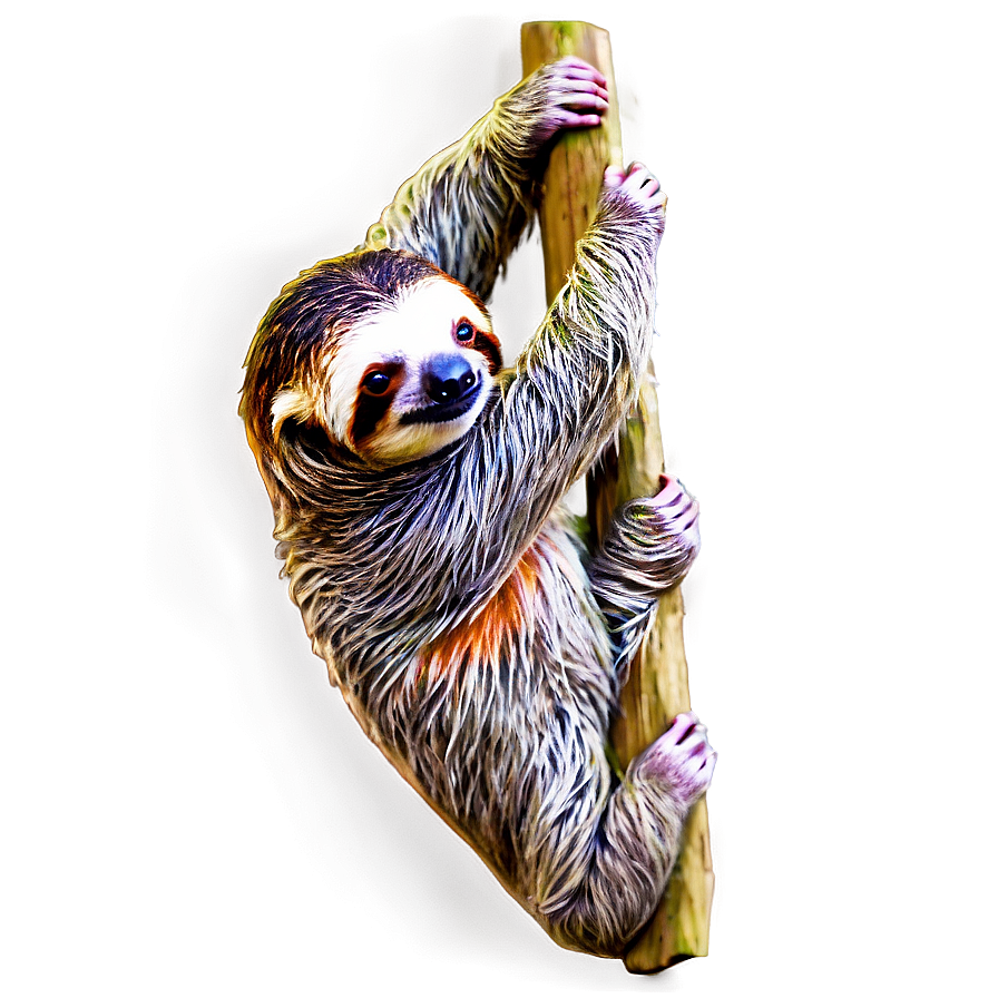 Colorful Sloth Png 06112024 PNG Image