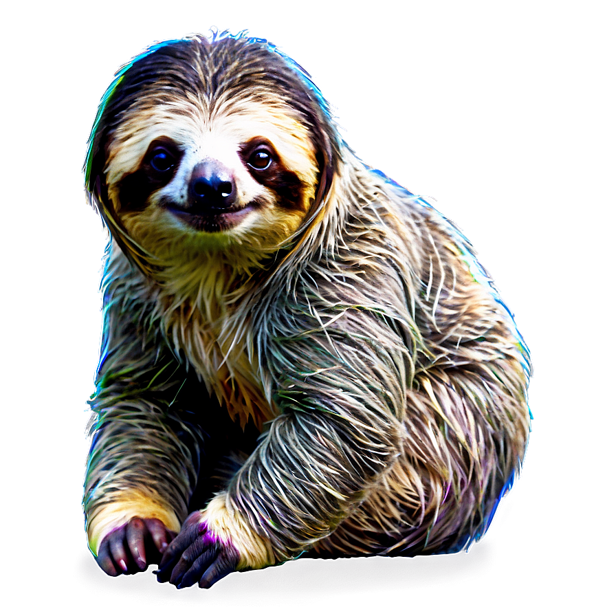 Colorful Sloth Png Tcu PNG Image