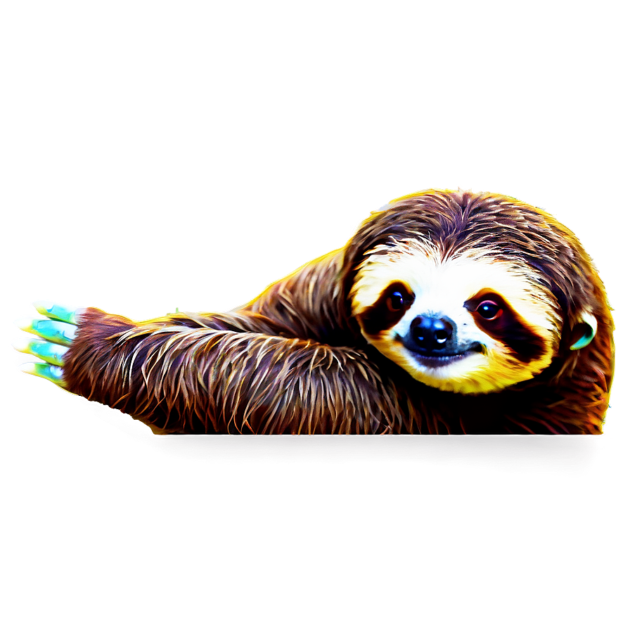 Colorful Sloth Png Wgi55 PNG Image