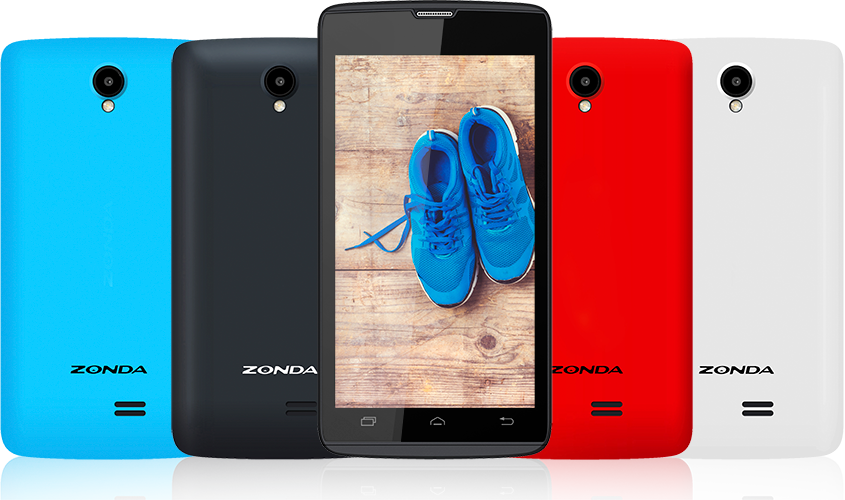 Colorful Smartphones With Blue Sneakers PNG Image