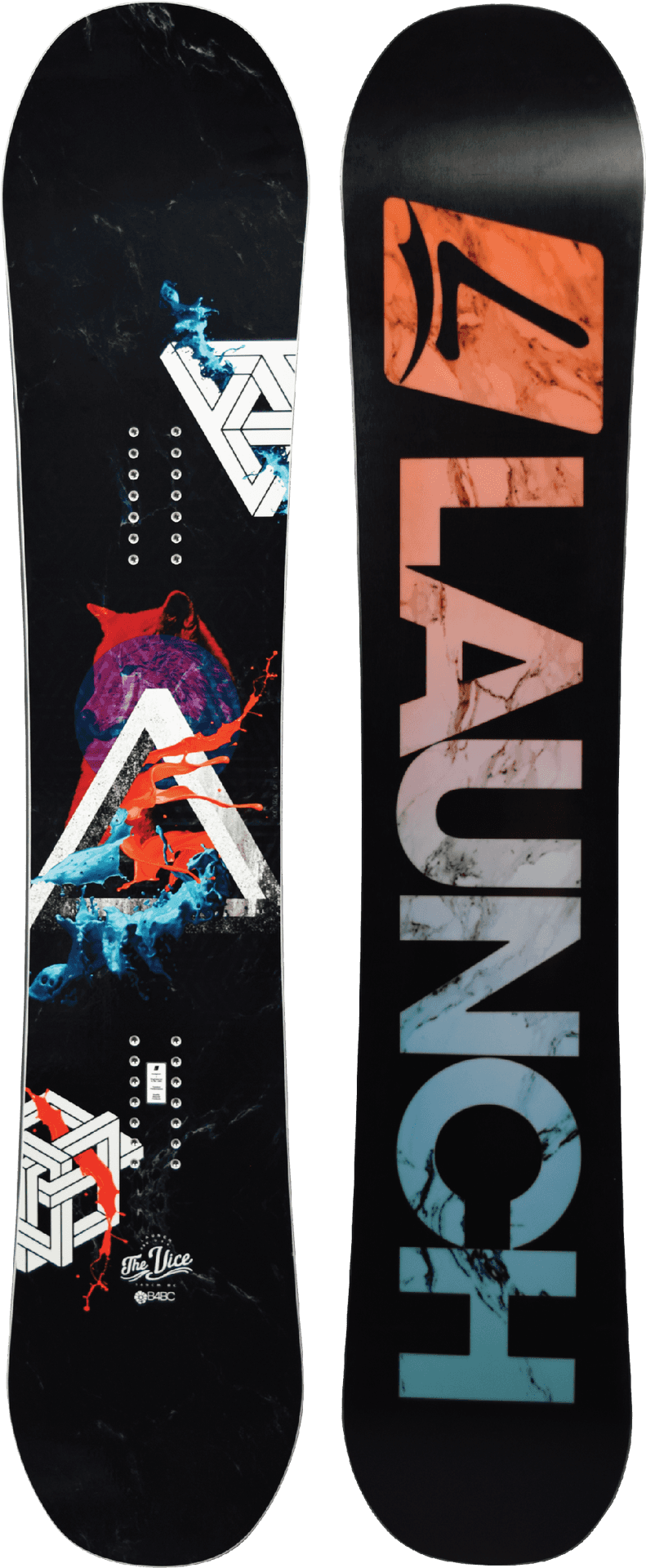 Colorful Snowboard Design PNG Image