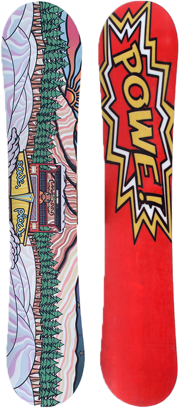 Colorful Snowboard Designs PNG Image