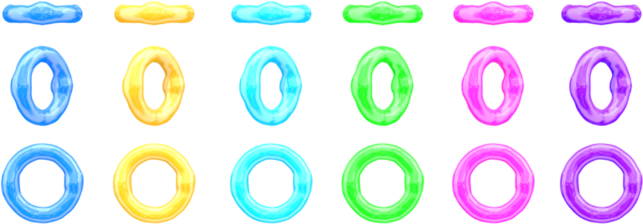 Colorful_ Sonic_ Rings_ Collection PNG Image