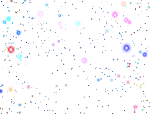 Colorful Space Gemsand Stars PNG Image