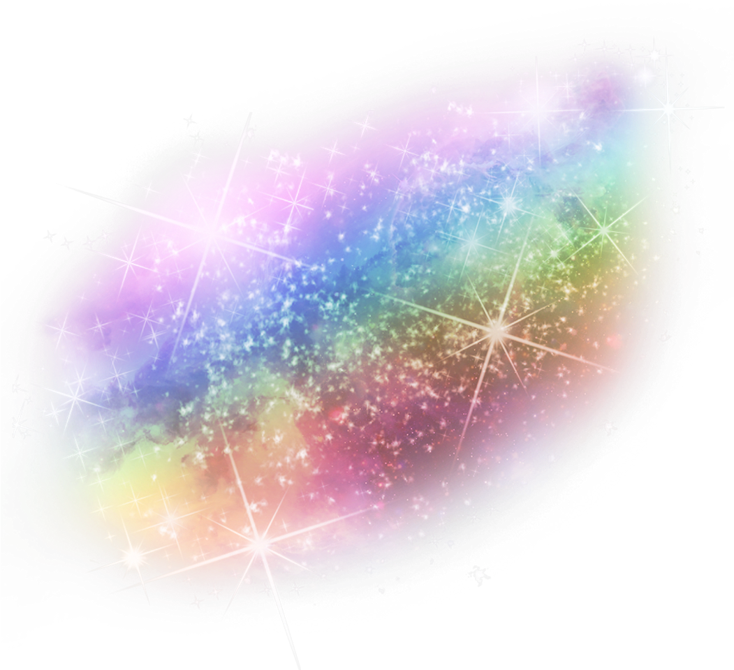 Colorful Space Nebula Glitter PNG Image