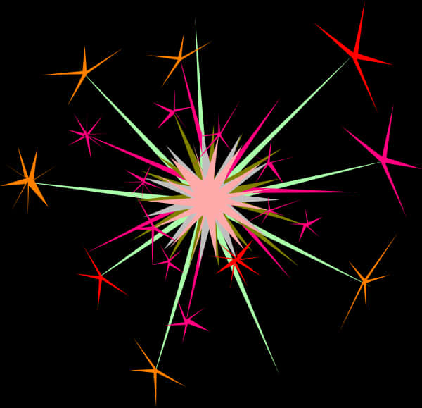 Colorful Sparkle Explosion PNG Image