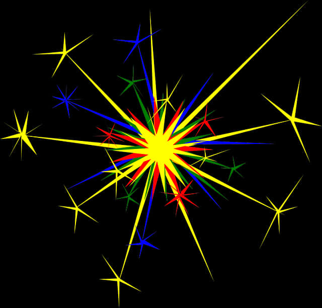 Colorful Sparkle Explosion PNG Image