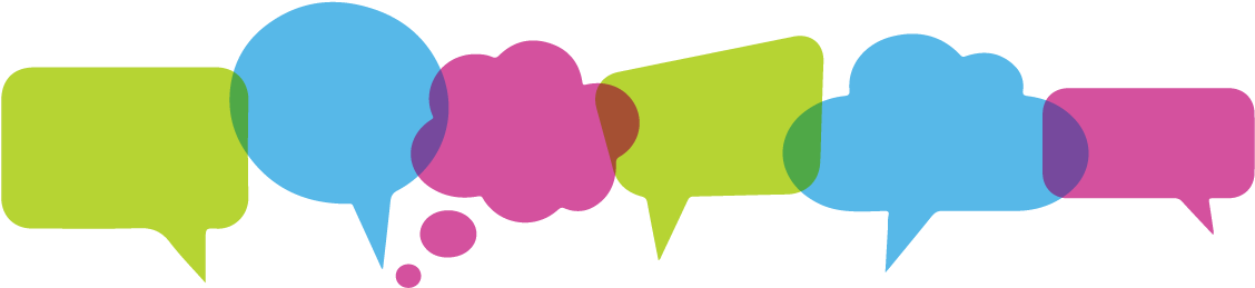 Colorful Speech Bubbles Vector PNG Image