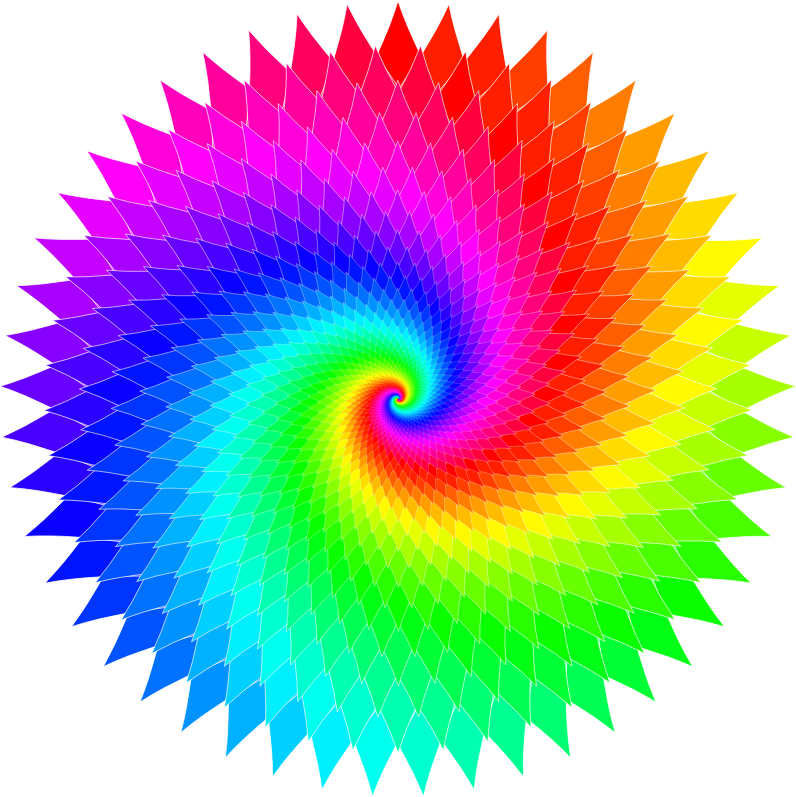 Colorful Spiral Spectrum Pattern PNG Image