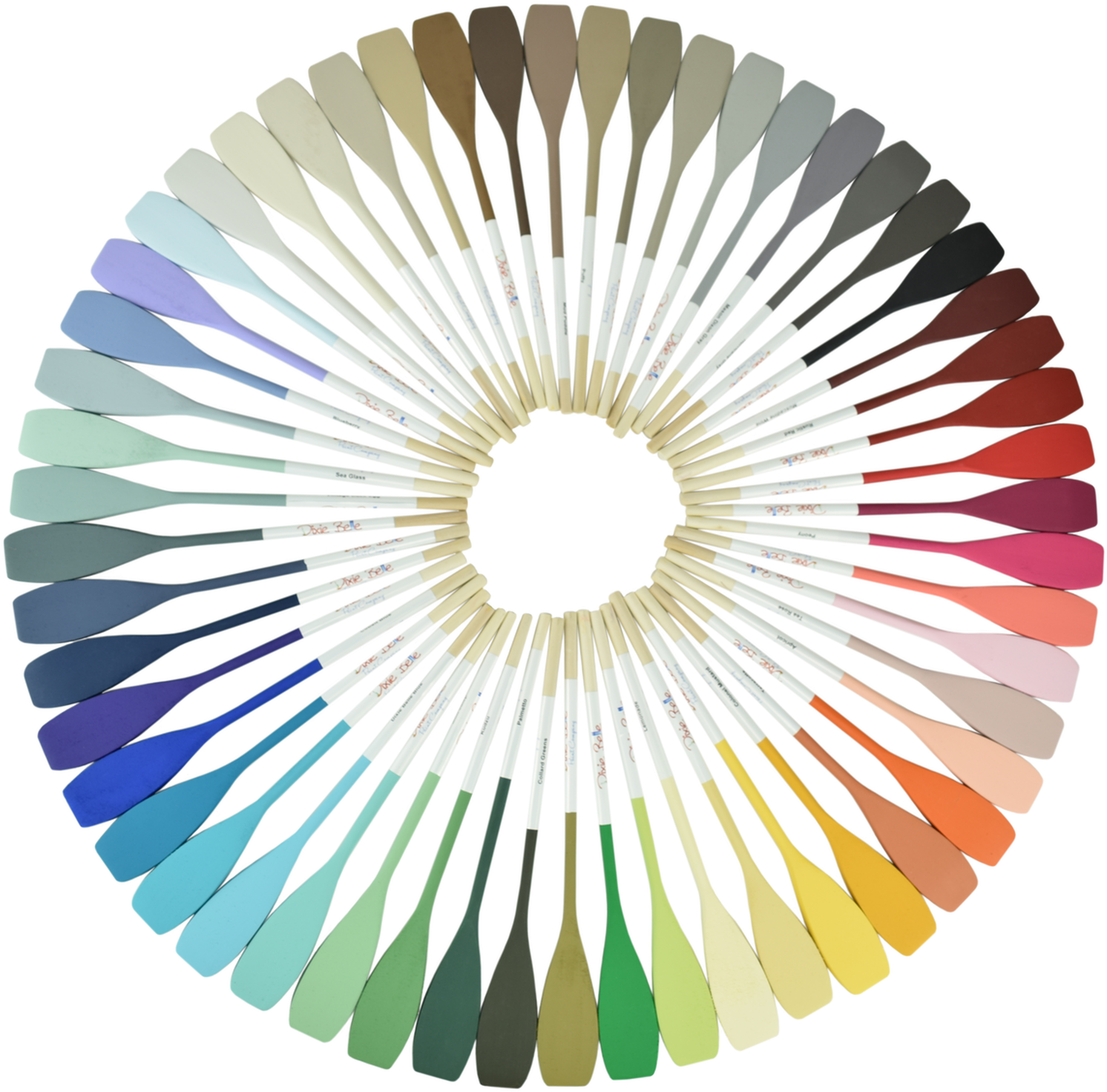 Colorful Spoon Circle Display PNG Image