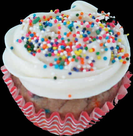 Colorful Sprinkled Cupcake PNG Image