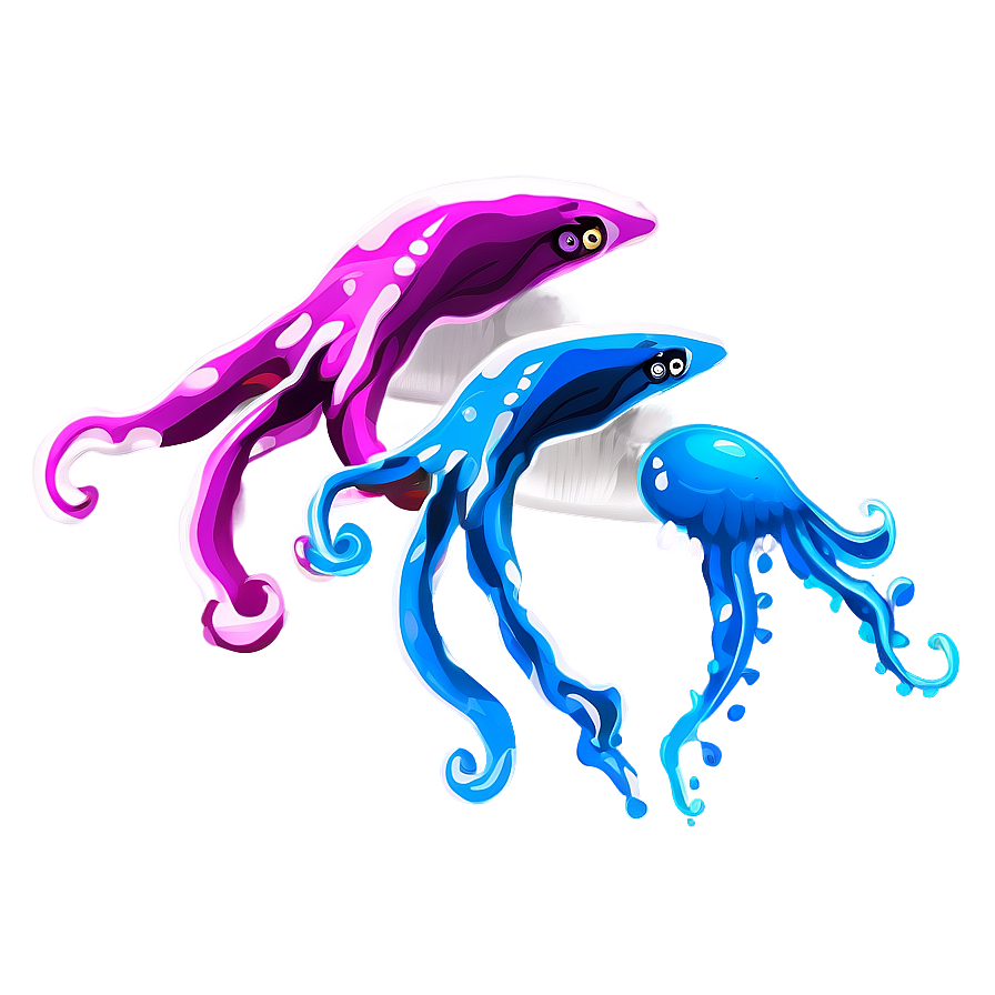 Colorful Squid Drawing Png 24 PNG Image