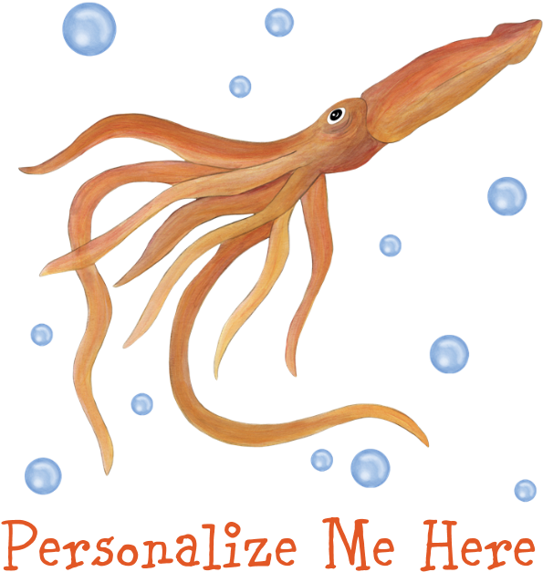 Colorful Squid Illustration PNG Image