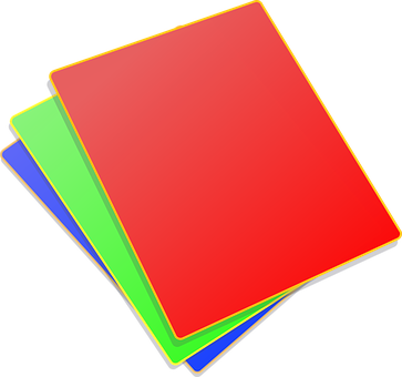 Colorful Stacked Paper Sheets PNG Image