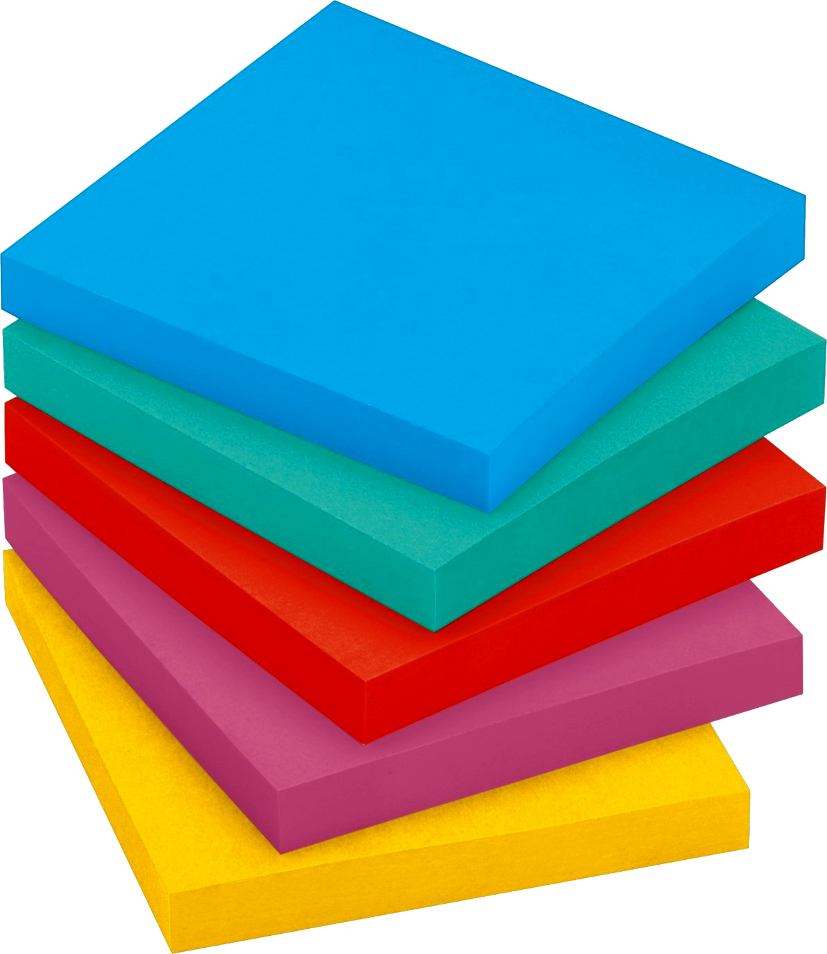 Colorful Stacked Post It Notes PNG Image