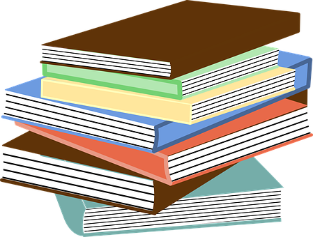 Colorful Stackof Books PNG Image