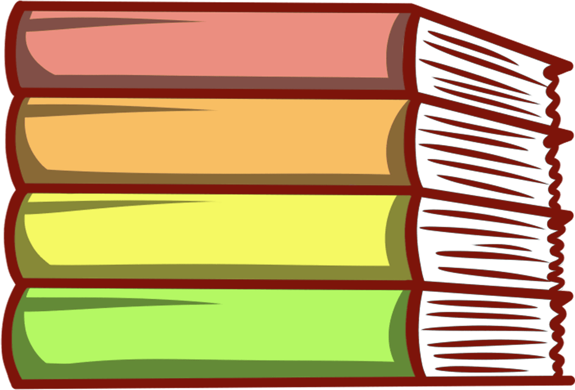 Colorful Stackof Books Illustration PNG Image