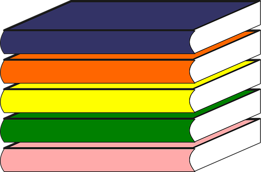 Colorful Stackof Books PNG Image