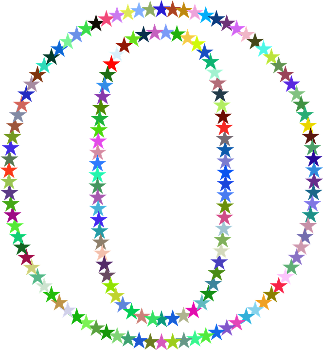 Colorful Star Circle Frame PNG Image