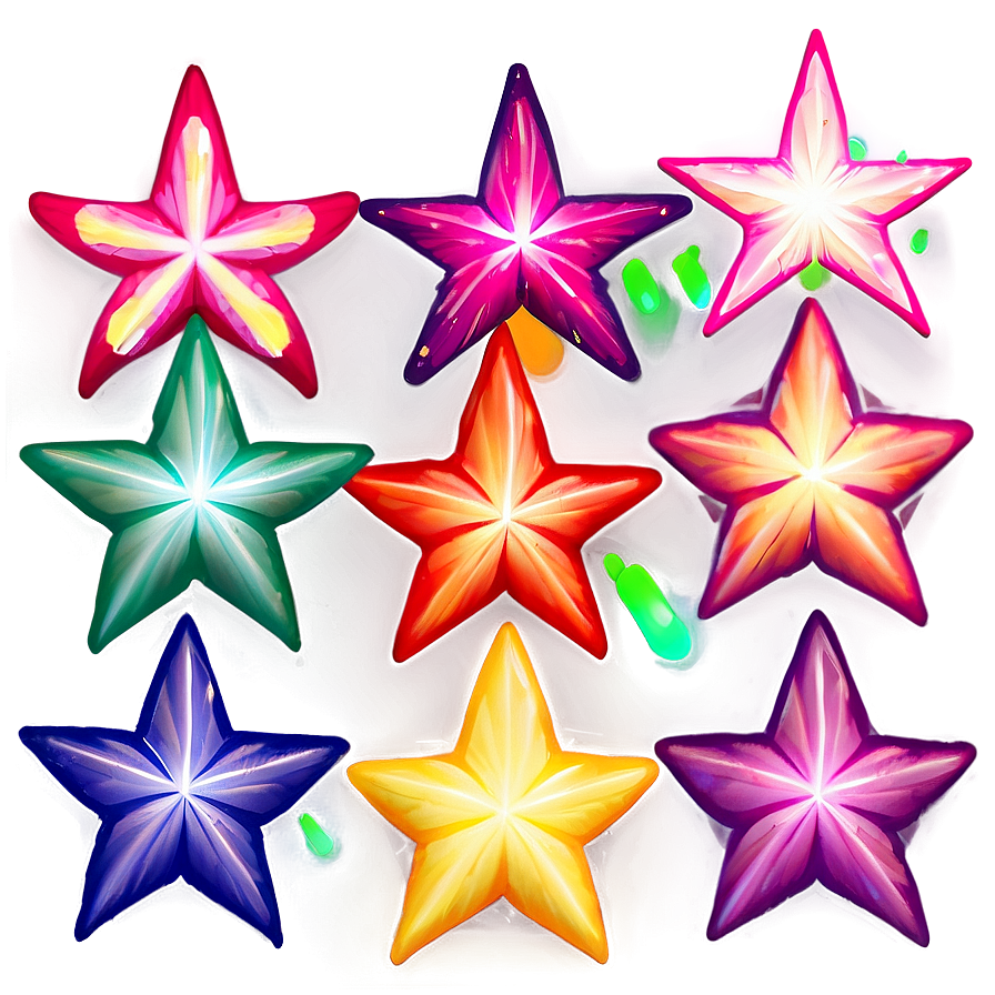 Colorful Star Pattern Png Kqc45 PNG Image