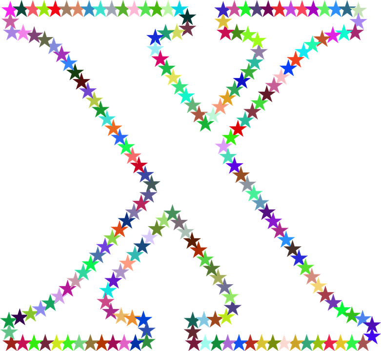 Colorful Star Patterns Abstract PNG Image