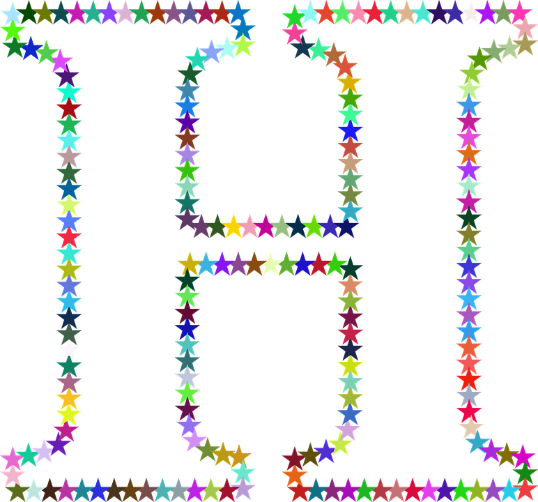 Colorful Star Patterns Background PNG Image