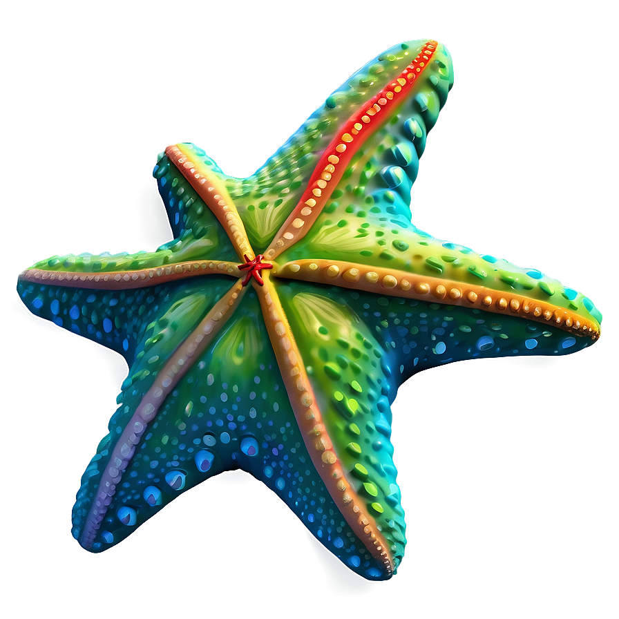 Colorful Starfish Illustration Png Psj34 PNG Image