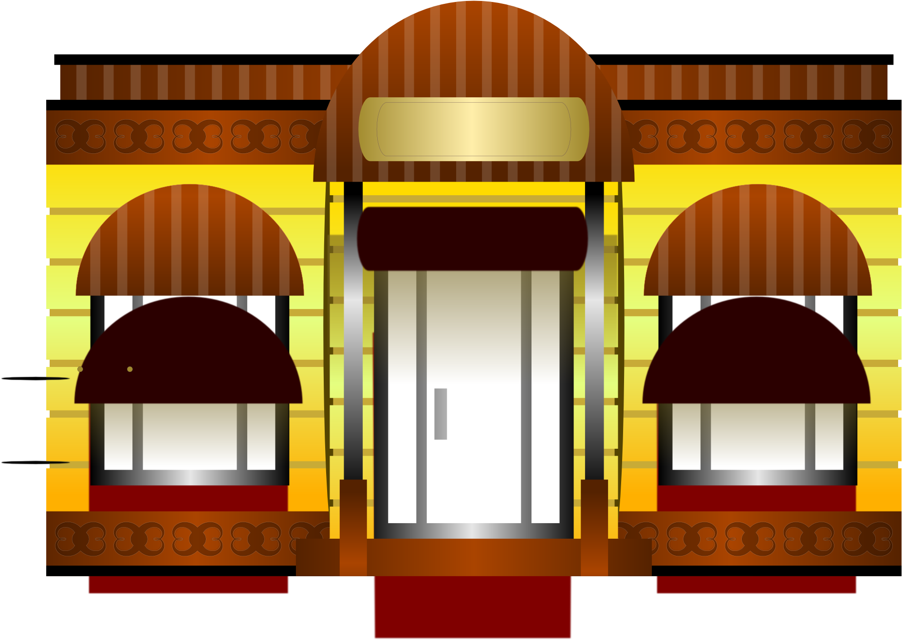 Colorful Storefront Illustration PNG Image