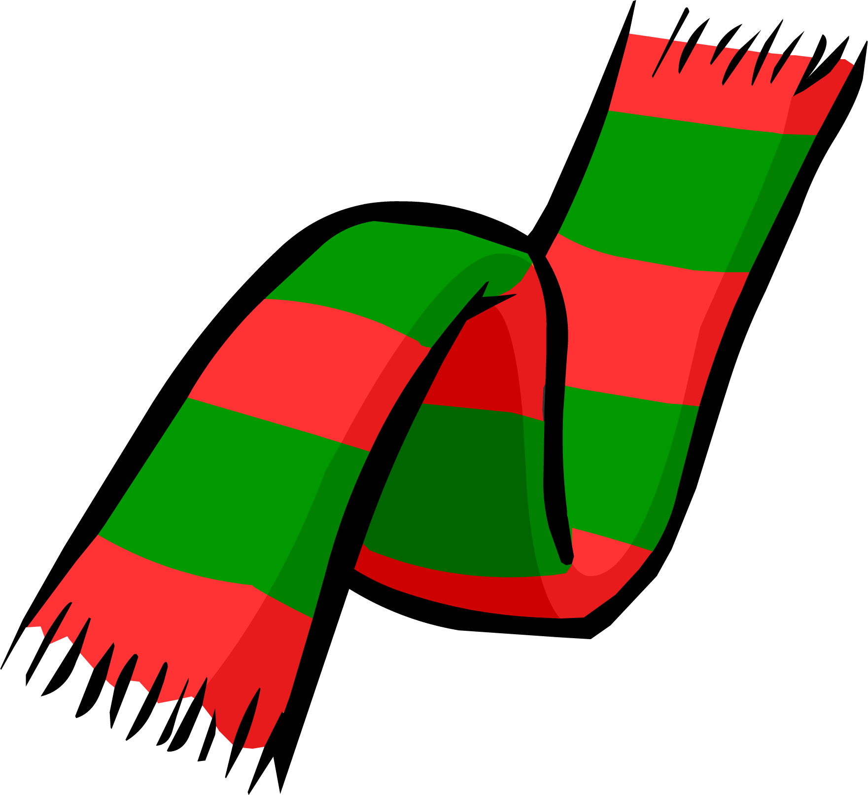 Colorful Striped Scarf Vector PNG Image