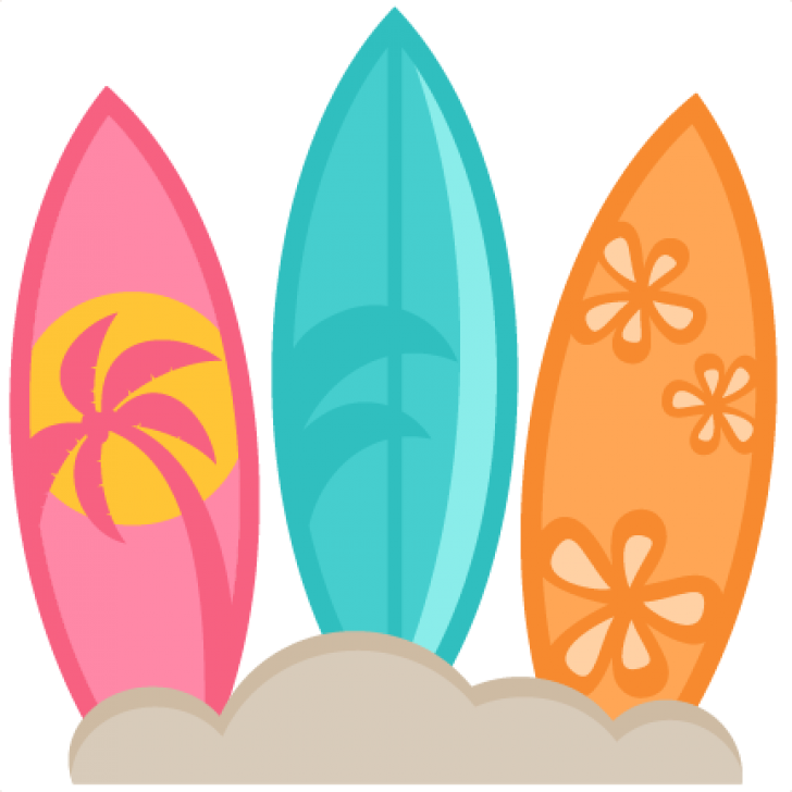 Colorful Surfboards Standing In Sand PNG Image