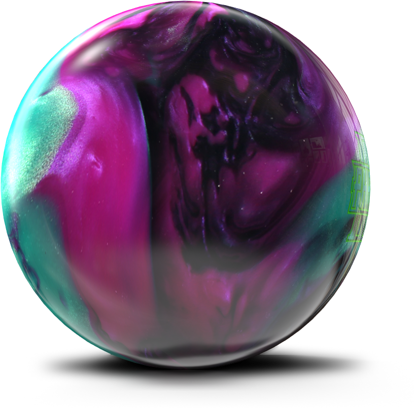 Colorful Swirl Bowling Ball PNG Image