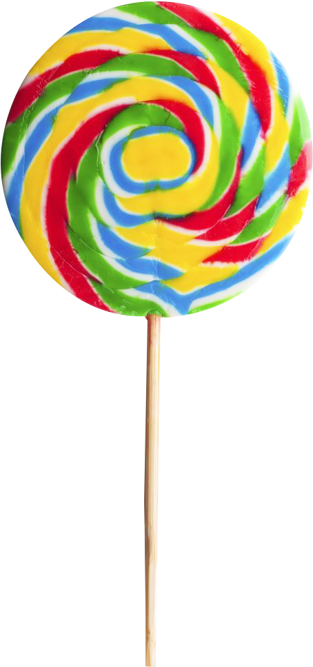 Colorful Swirl Lollipop PNG Image