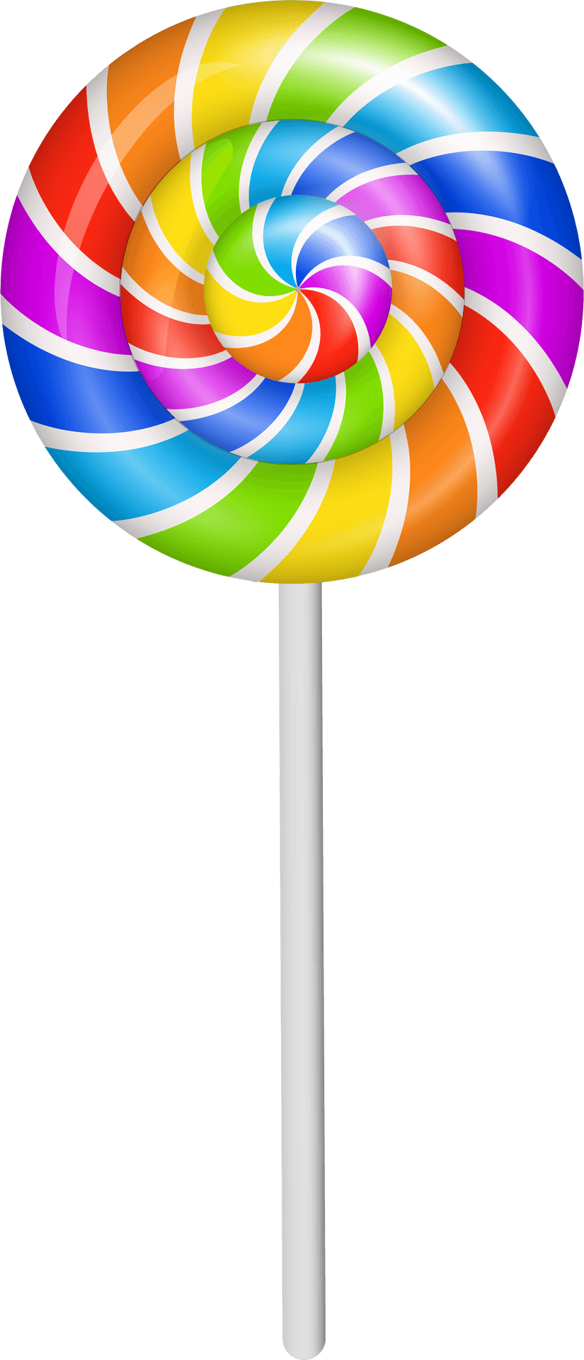 Colorful Swirl Lollipop PNG Image