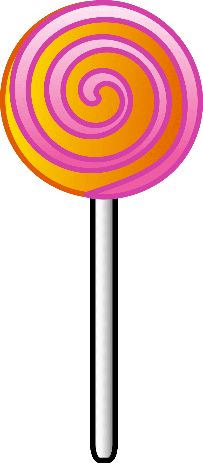 Colorful Swirl Lollipop Illustration PNG Image