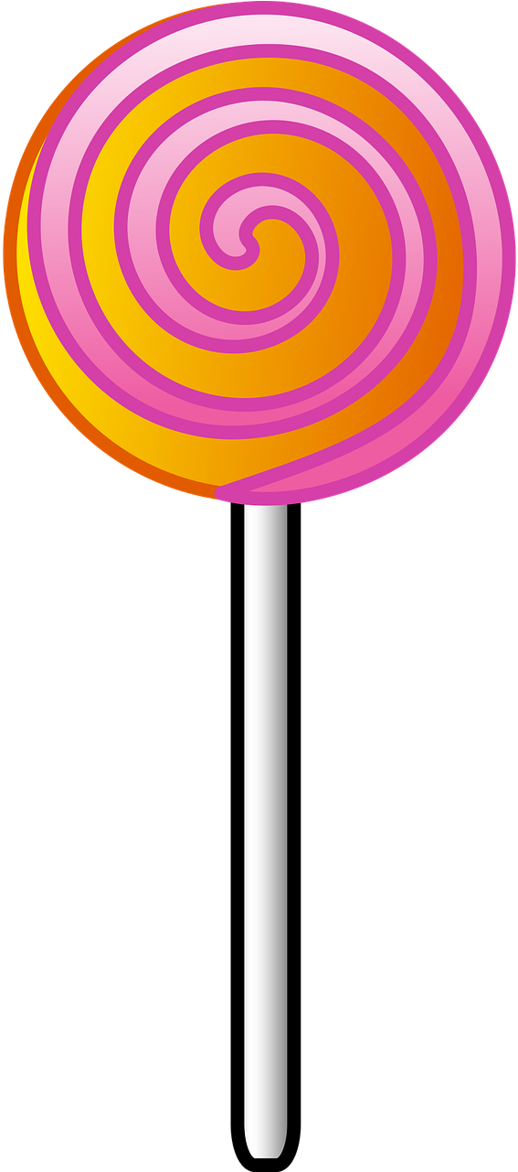 Colorful Swirl Lollipop Illustration PNG Image