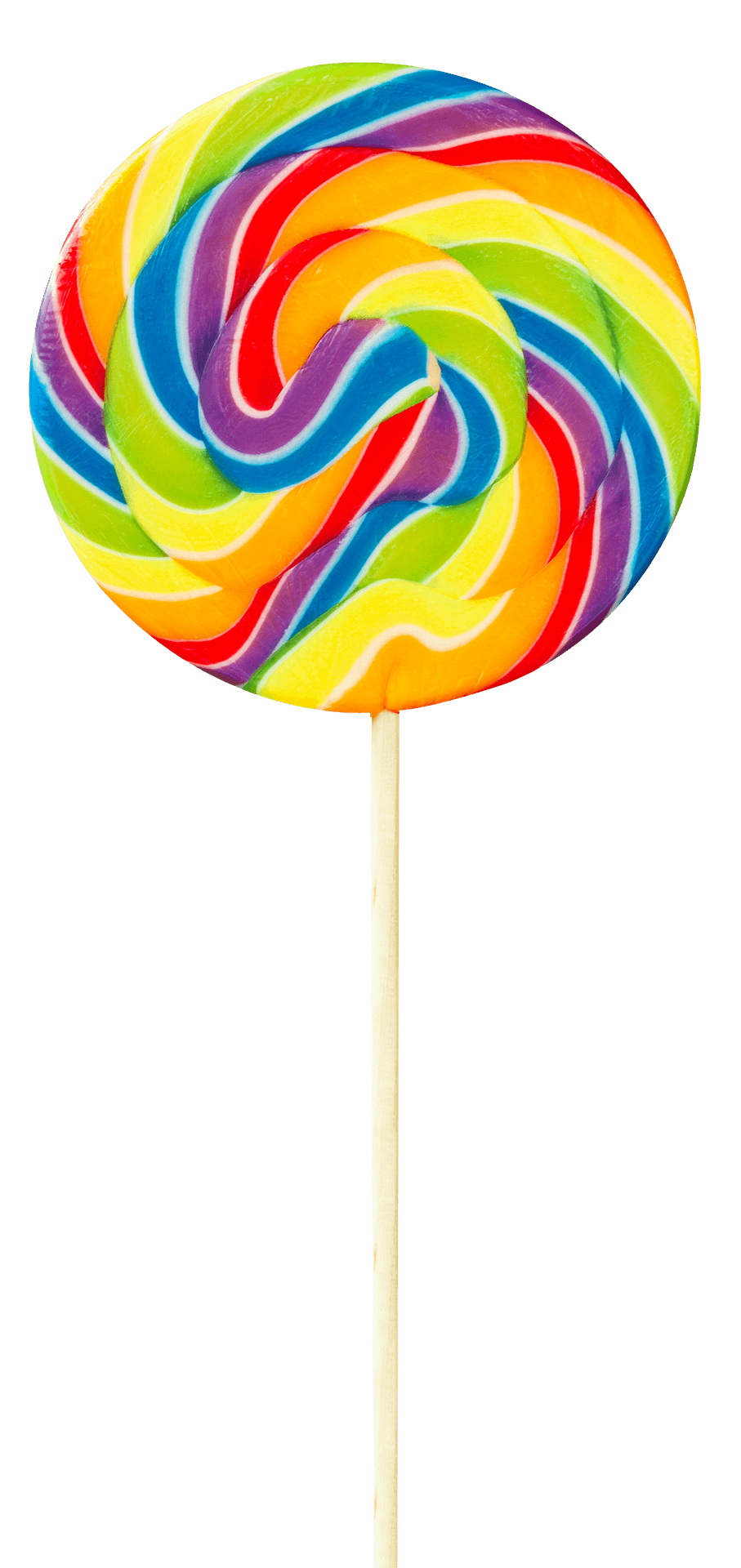 Colorful Swirl Lollipop PNG Image